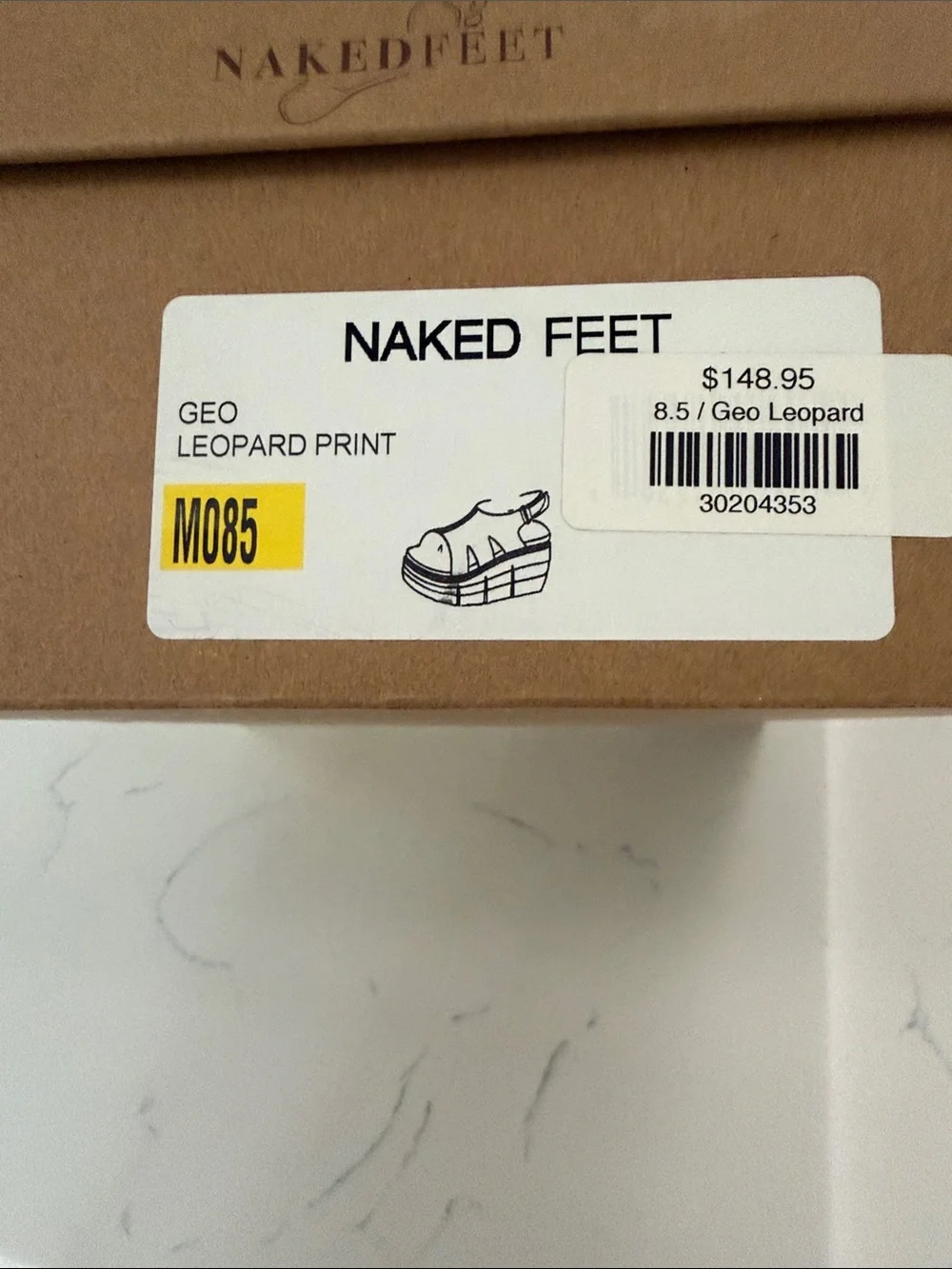 Naked Feet Leopard Print Platform Sandals - Tan/Black